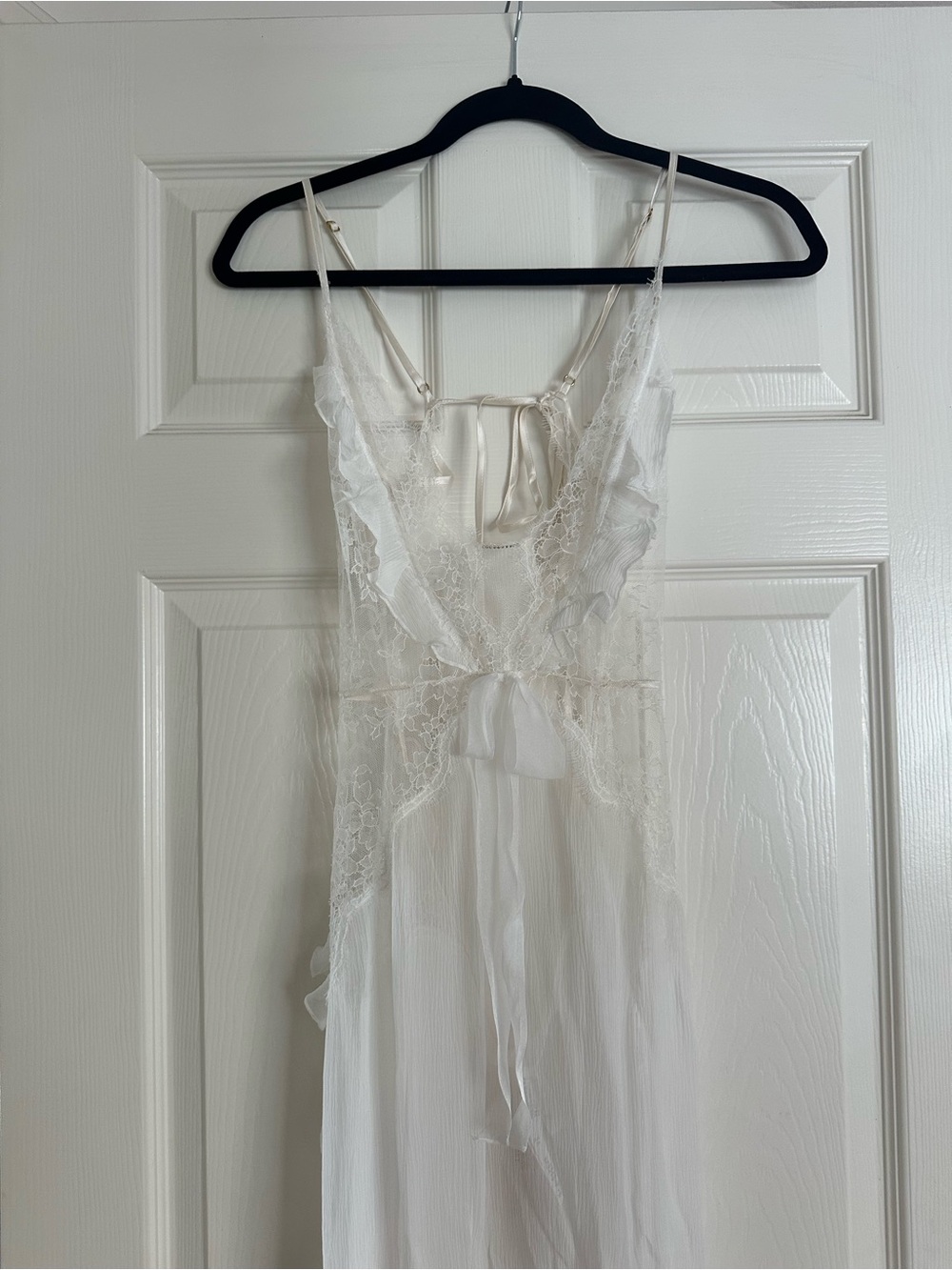 Victoria's Secret Cream Lace Silk Sheer Slip Dress NWT